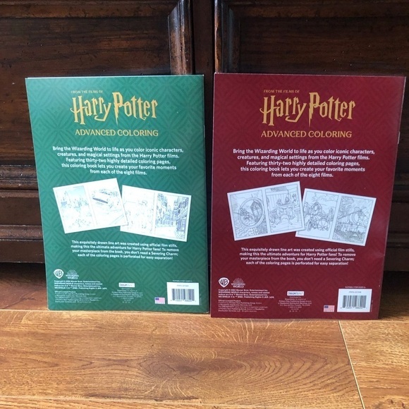 Harry Potter set of 2 Advanced Coloring book, Hogwarts, Magical - Picture 2 of 2
